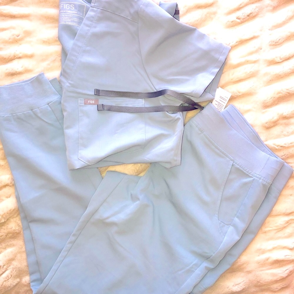 Figs Scrub Set ( Dusty Blue)